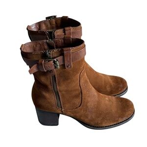 Trask Madison suede heel Ankle boot size 6.5